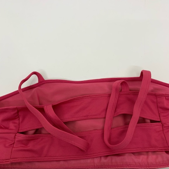 Free People Movement Rosey Pink Bandeau Popover Sports Bra With Cutout Back New - Picture 7 of 16
